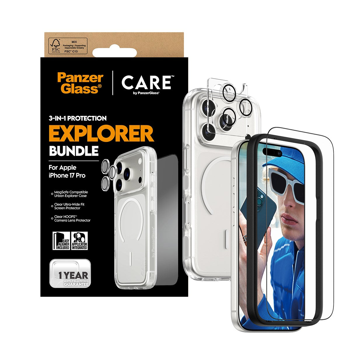 PanzerGlass® | CARE by PanzerGlass® 3-in-1 Explorer Set iPhone 17 Pro