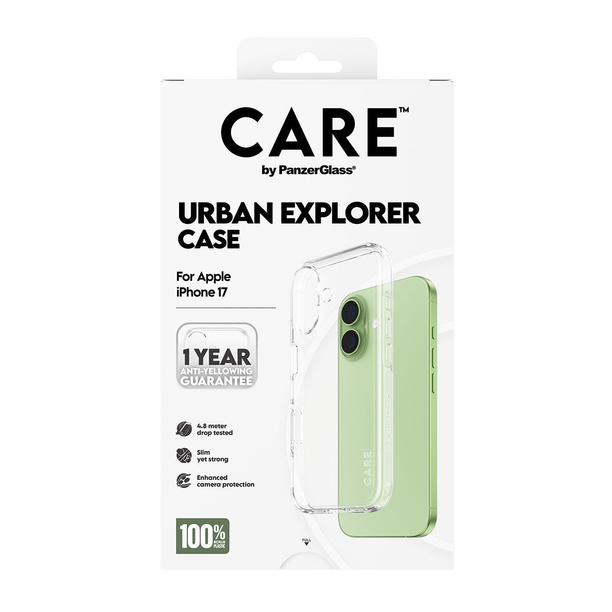 CARE by PanzerGlass® Flagship Case Transparent Urban Explorer m. Klarer Rahmen iPhone 17