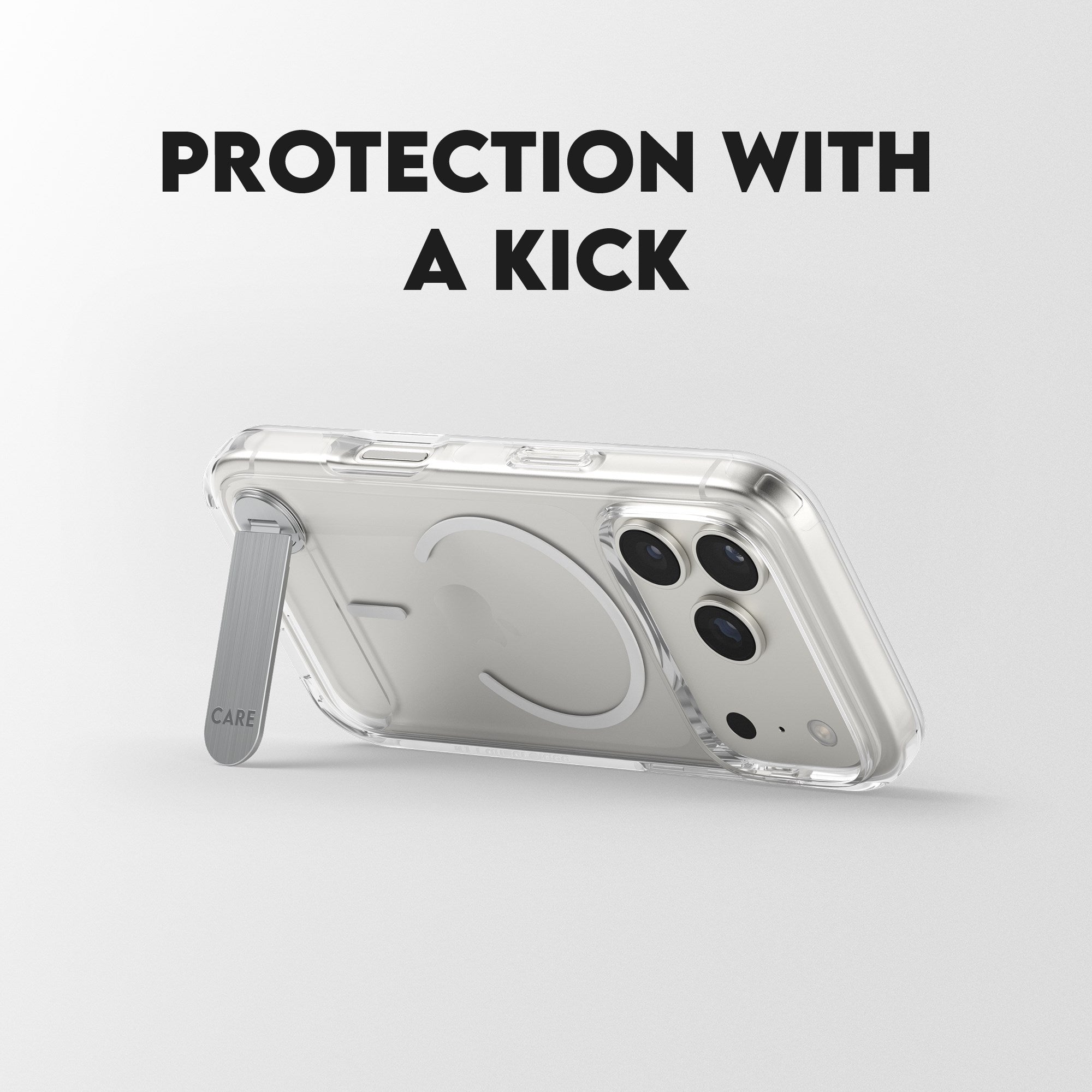 CARE by PanzerGlass® Feature Case Transparent m. Kickstand & MagSafe iPhone 17 Pro