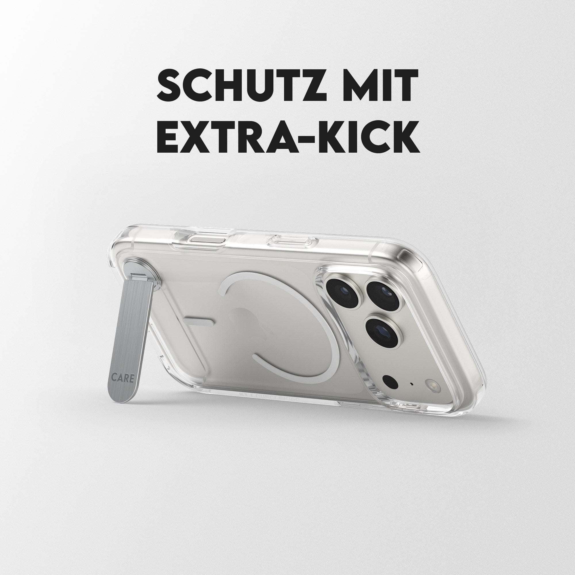 CARE™ by PanzerGlass® Case Transparent m. Kickstand & MagSafe iPhone 17 Pro