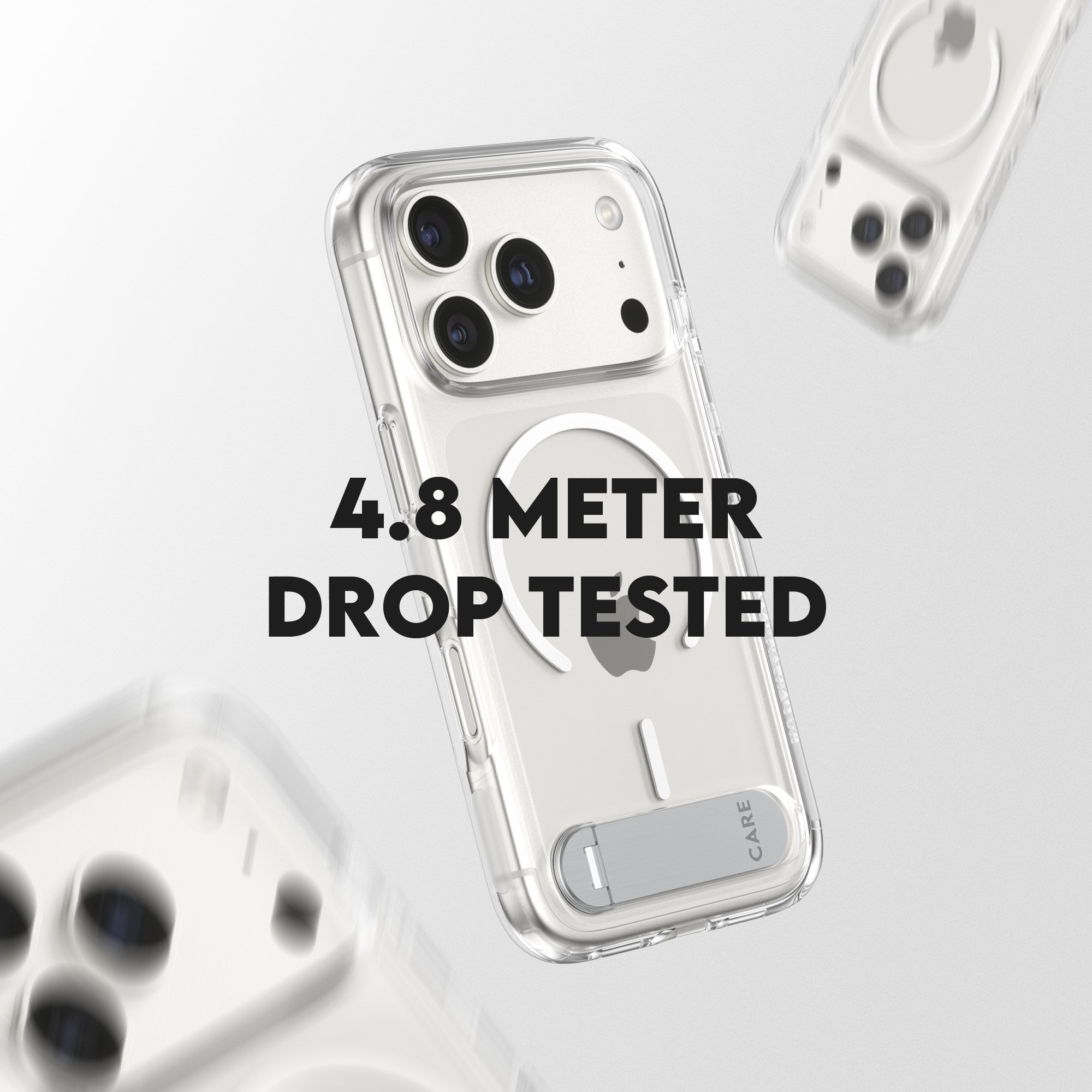 CARE by PanzerGlass® Feature Case Transparent m. Kickstand & MagSafe iPhone 17 Pro