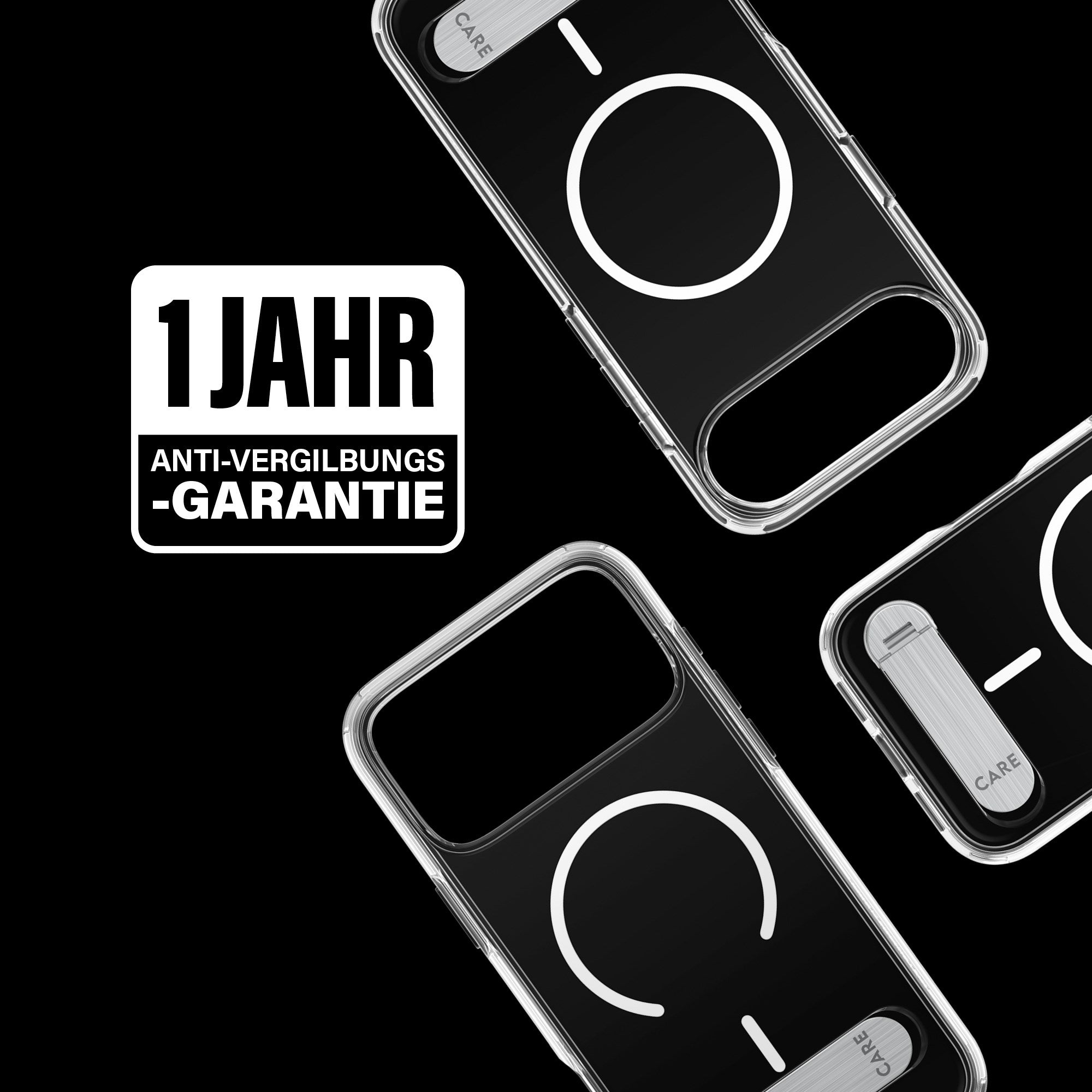 CARE™ by PanzerGlass® Case Transparent m. Kickstand & MagSafe iPhone 17 Pro
