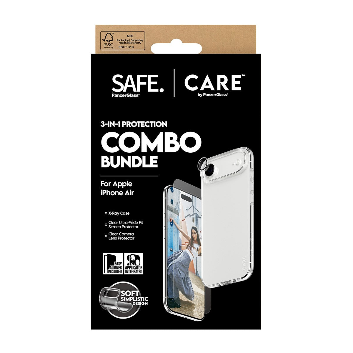 SAFE. | CARE by PanzerGlass® 3-in-1 Combo Set iPhone Air