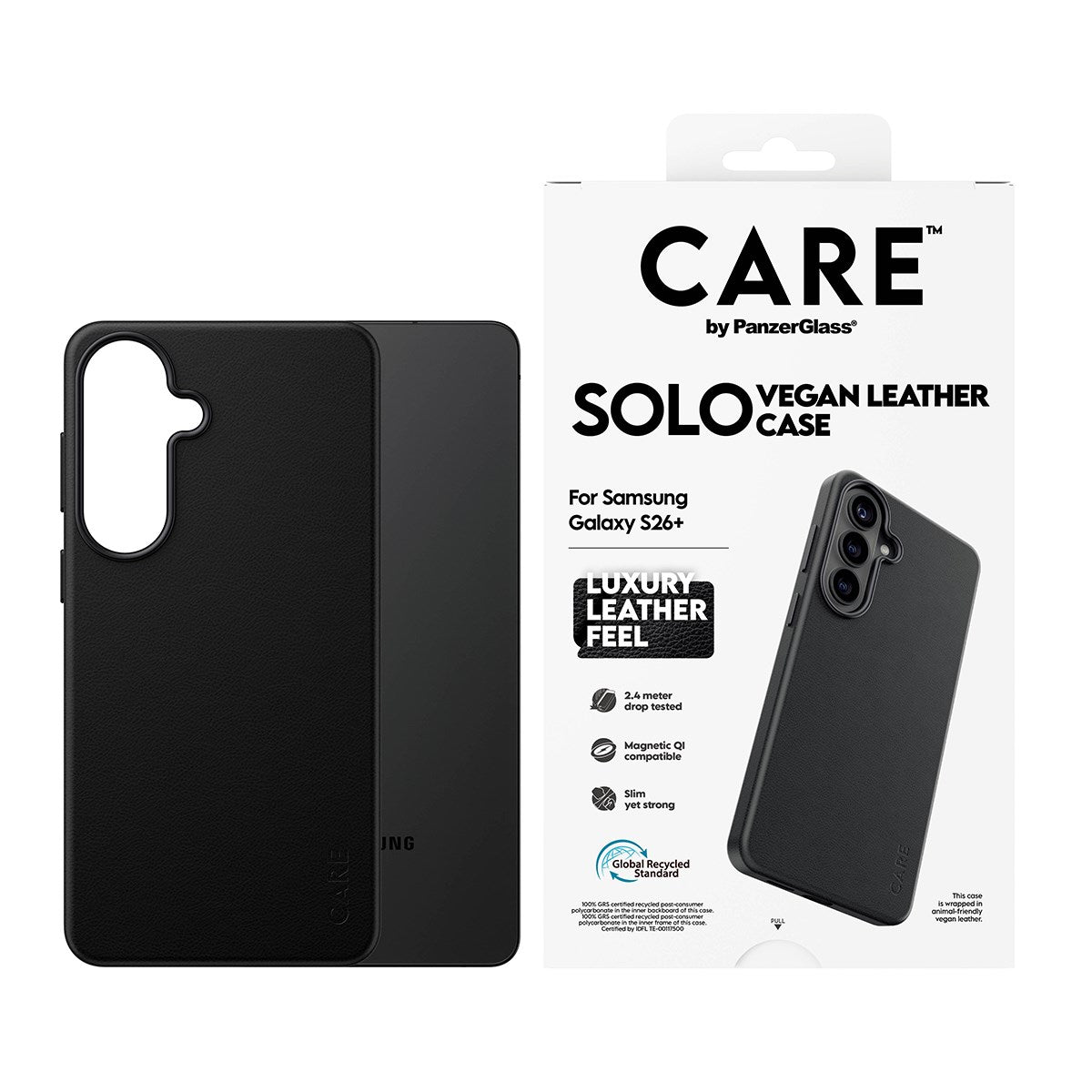 CARE™ by PanzerGlass® Solo Case Schwarz m. Qi Samsung Galaxy S26+