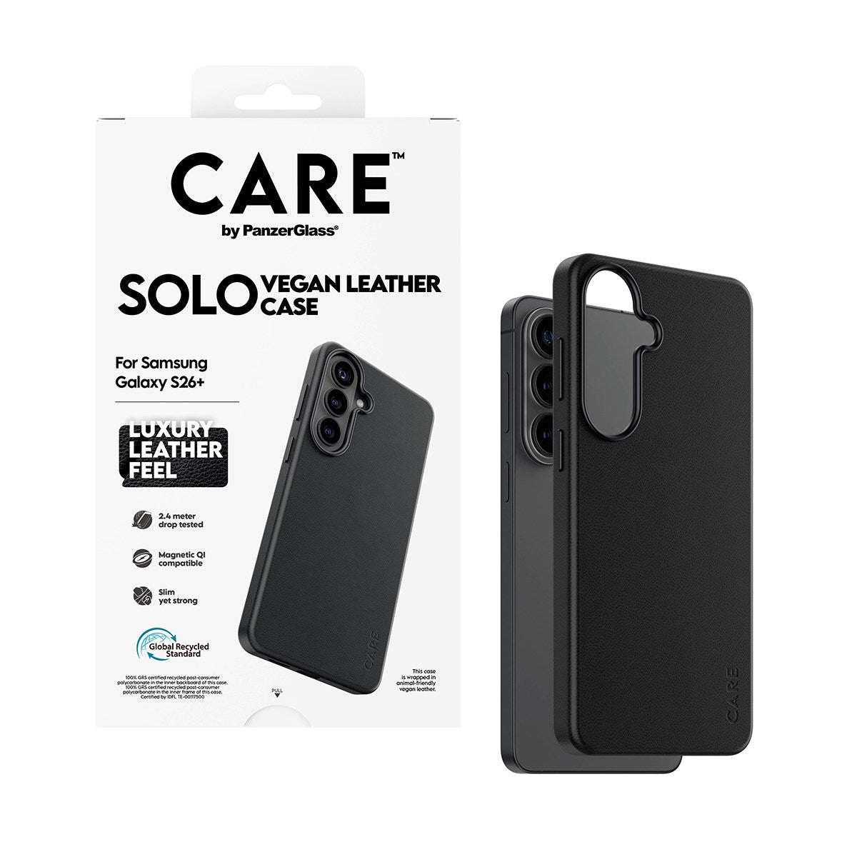 CARE™ by PanzerGlass® Solo Case Schwarz m. Qi Samsung Galaxy S26+