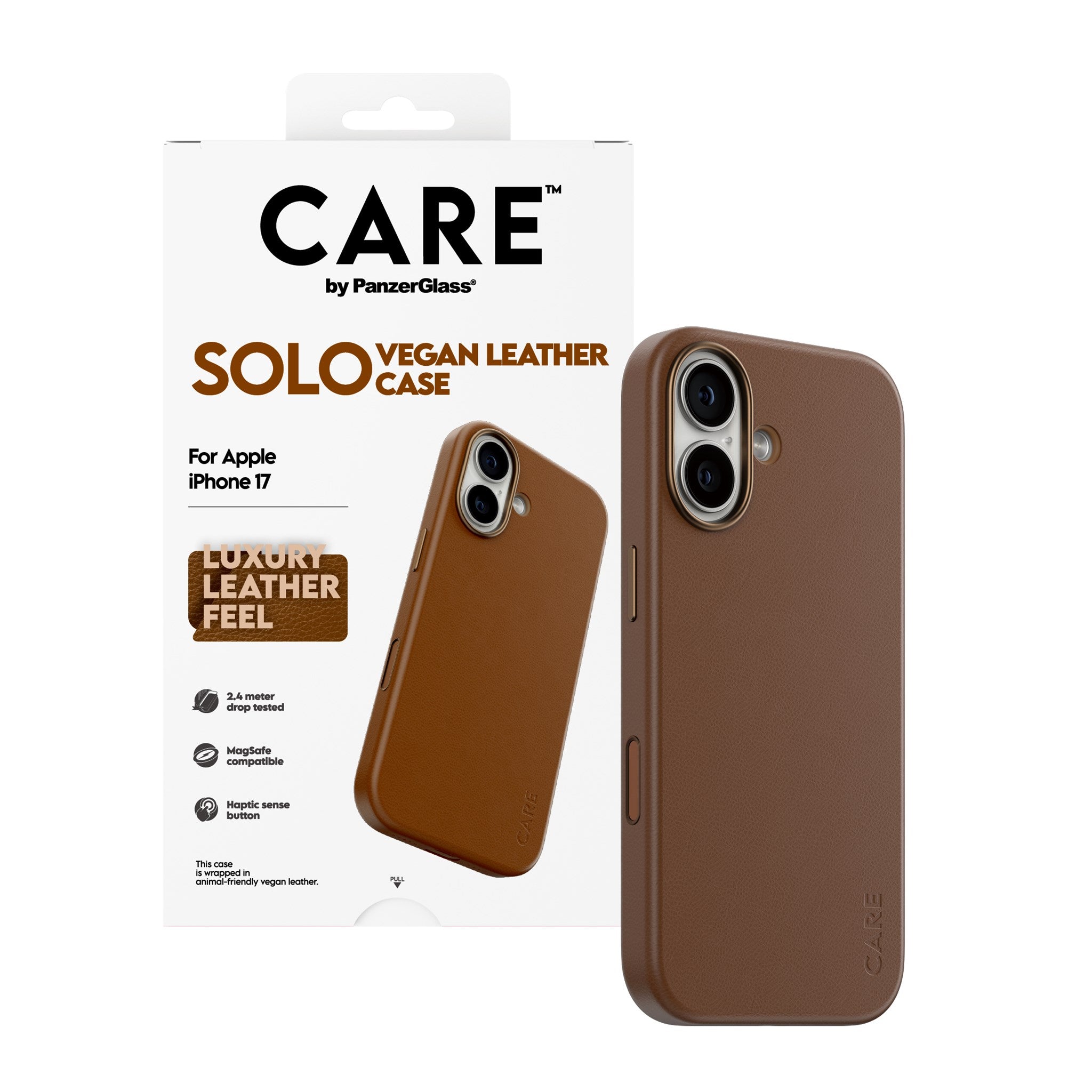 CARE™ by PanzerGlass® Solo Case Braun iPhone 17
