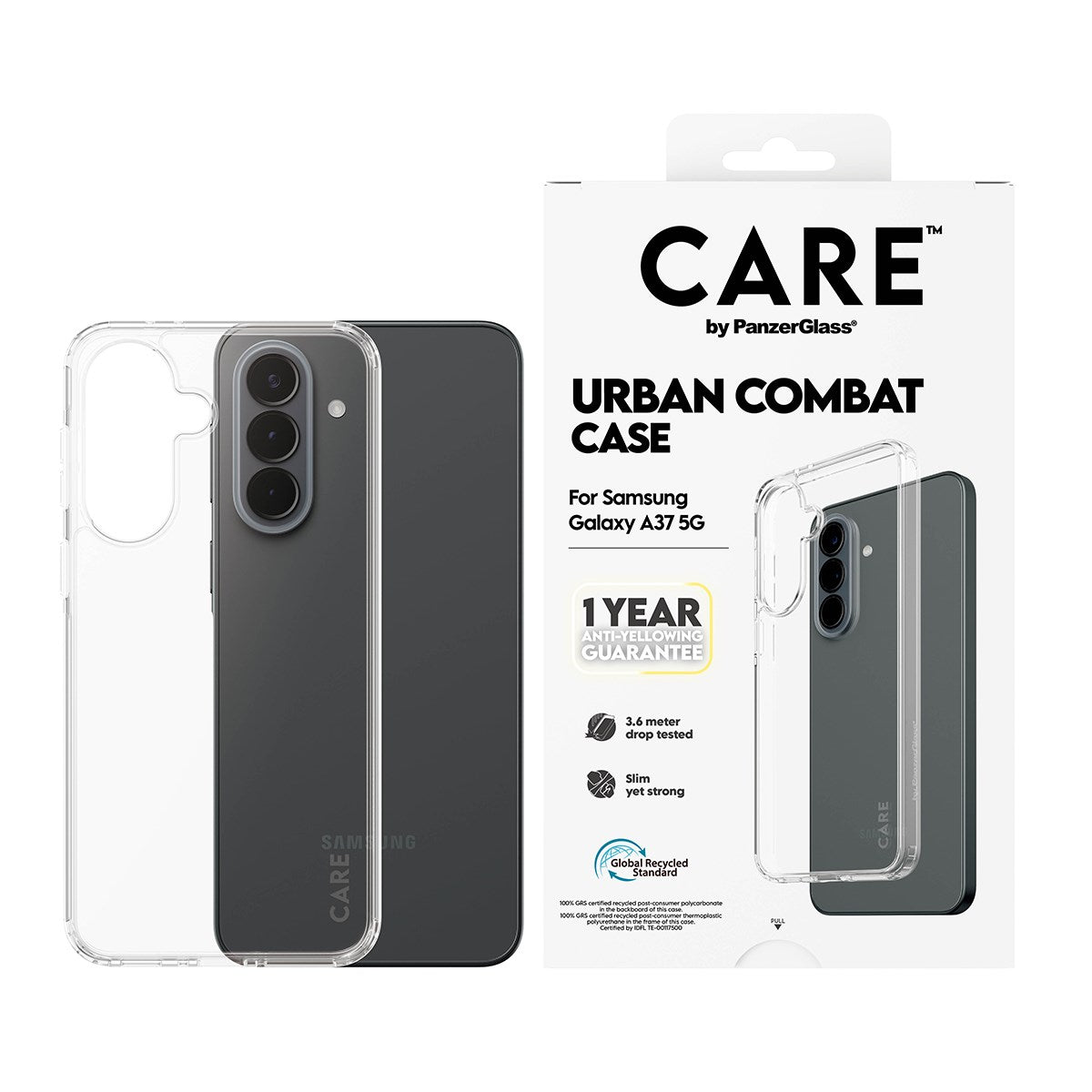 CARE™ by PanzerGlass® Urban Combat Case Transparent Samsung Galaxy A37 5G