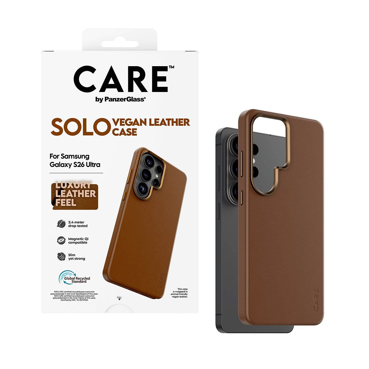 CARE™ by PanzerGlass® Solo Case Braun m. Qi Samsung Galaxy S26 Ultra