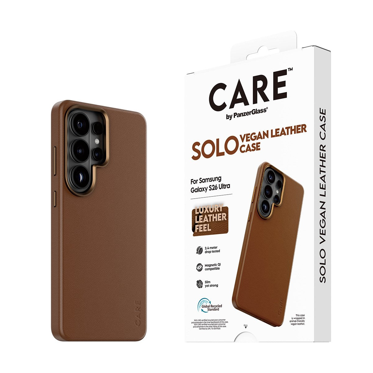 CARE™ by PanzerGlass® Solo Case Braun m. Qi Samsung Galaxy S26 Ultra
