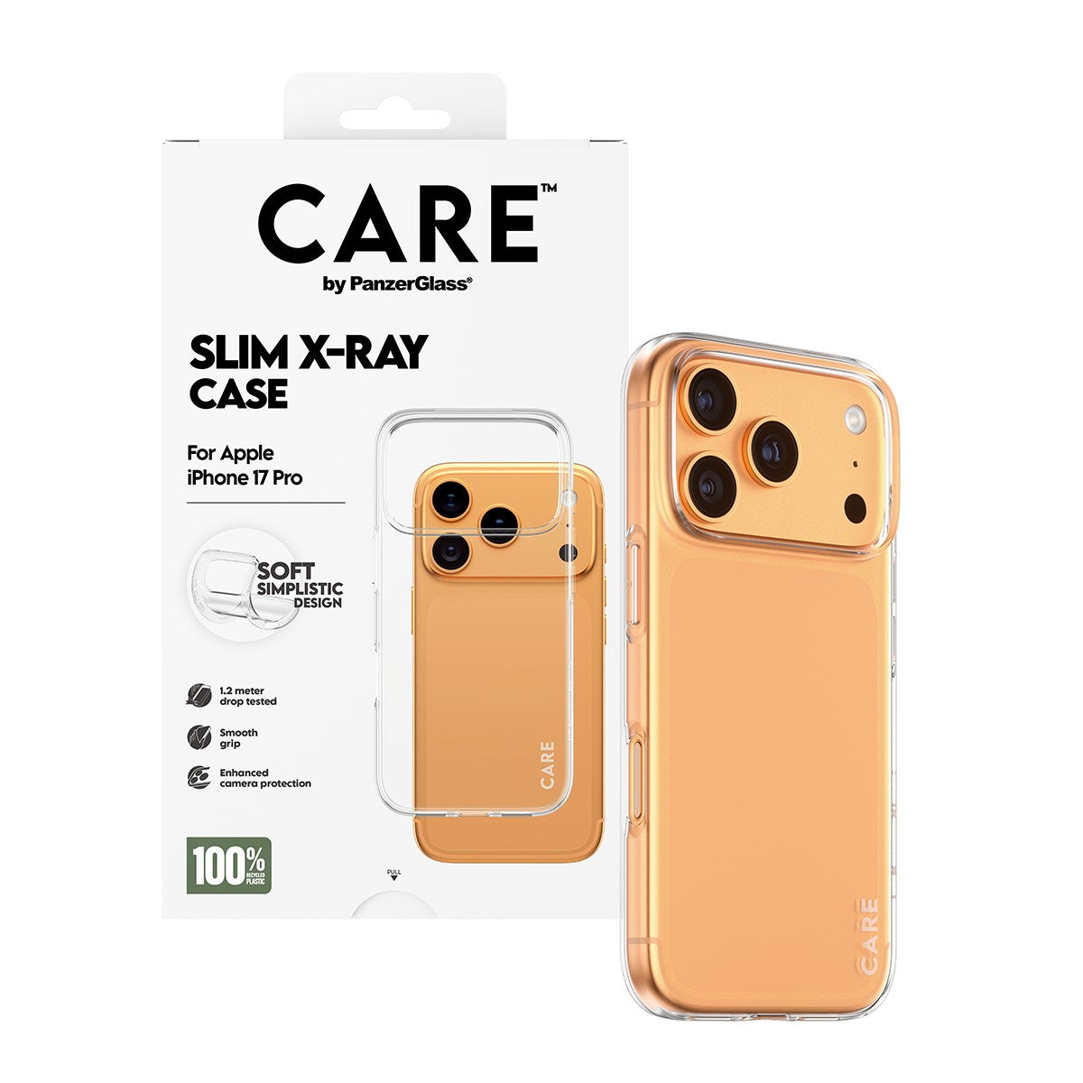 CARE by PanzerGlass® Fashionable Case Transparent X-Ray Soft Basic iPhone 17 Pro