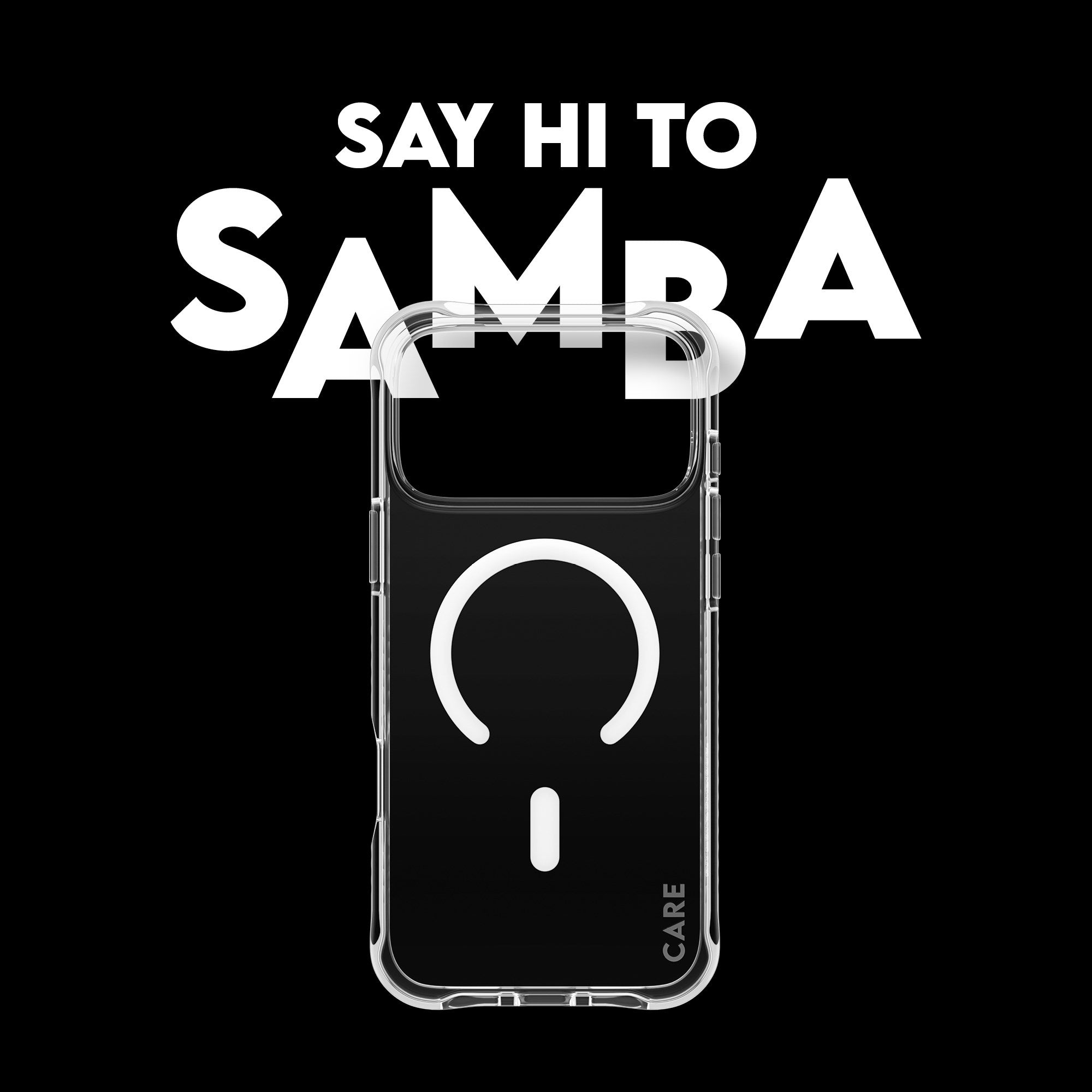 CARE by PanzerGlass® Fashionable Case Samba Transparent m. Weiß MagSafe iPhone 17 Pro Max