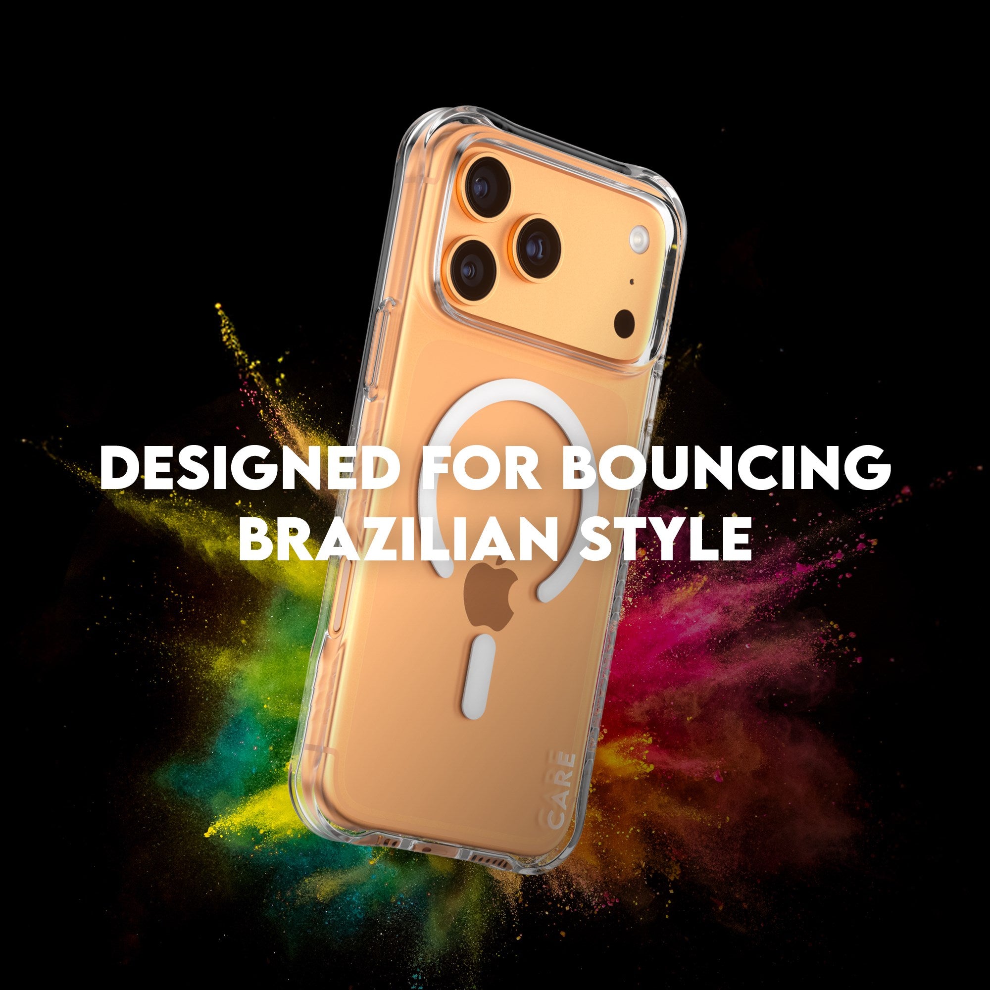 CARE by PanzerGlass® Fashionable Case Samba Transparent m. Weiß MagSafe iPhone 17 Pro Max