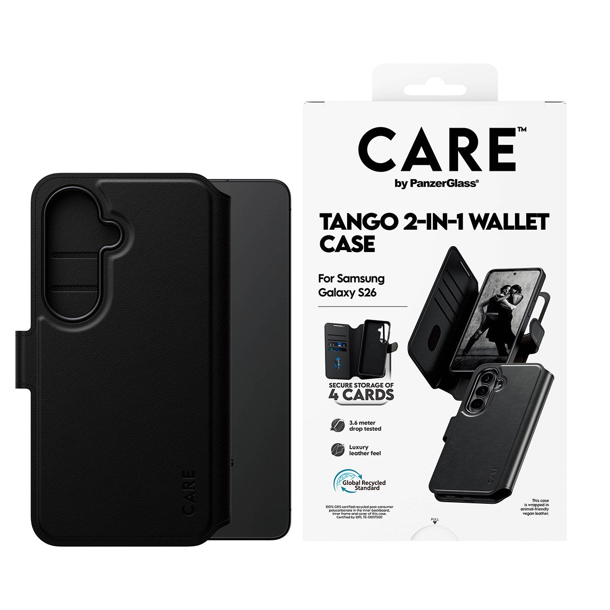 CARE™ by PanzerGlass® Case Tango 2-in-1 Wallet m. Qi Samsung Galaxy S26