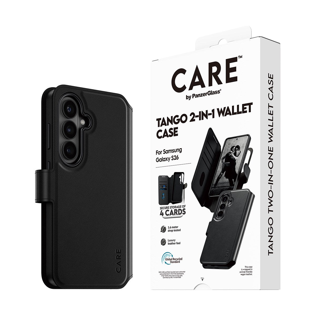 CARE™ by PanzerGlass® Case Tango 2-in-1 Wallet m. Qi Samsung Galaxy S26