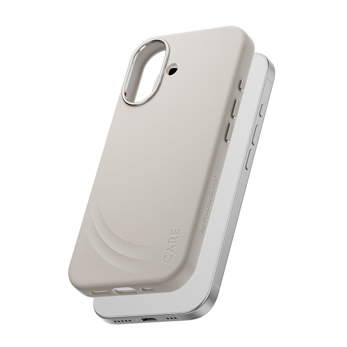 CARE by PanzerGlass® Feature FLOW Case Vanilla m. Cutout for Haptic & MagSafe iPhone 17