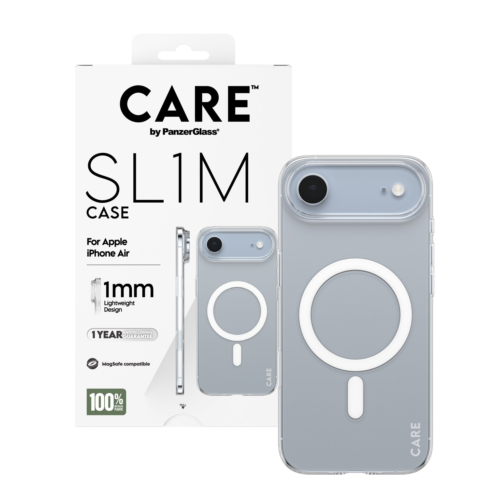 CARE™ by PanzerGlass® SL1M Case Transparent m. MagSafe iPhone Air