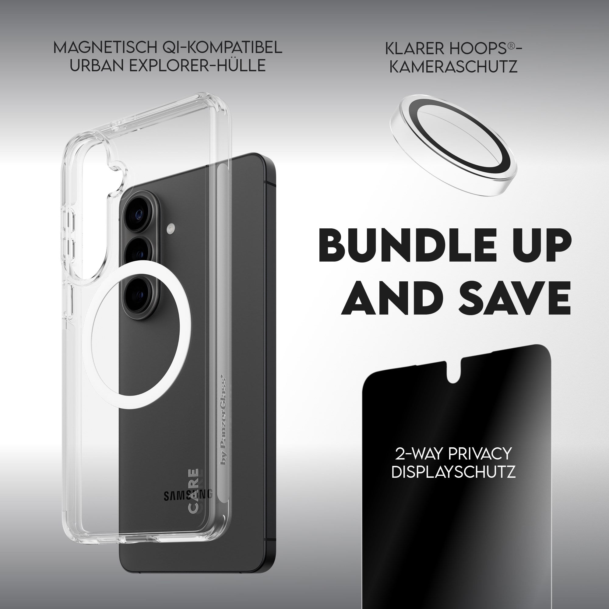 PanzerGlass® | CARE™ by PanzerGlass® Privacy 3-in-1 Set Samsung Galaxy S26+