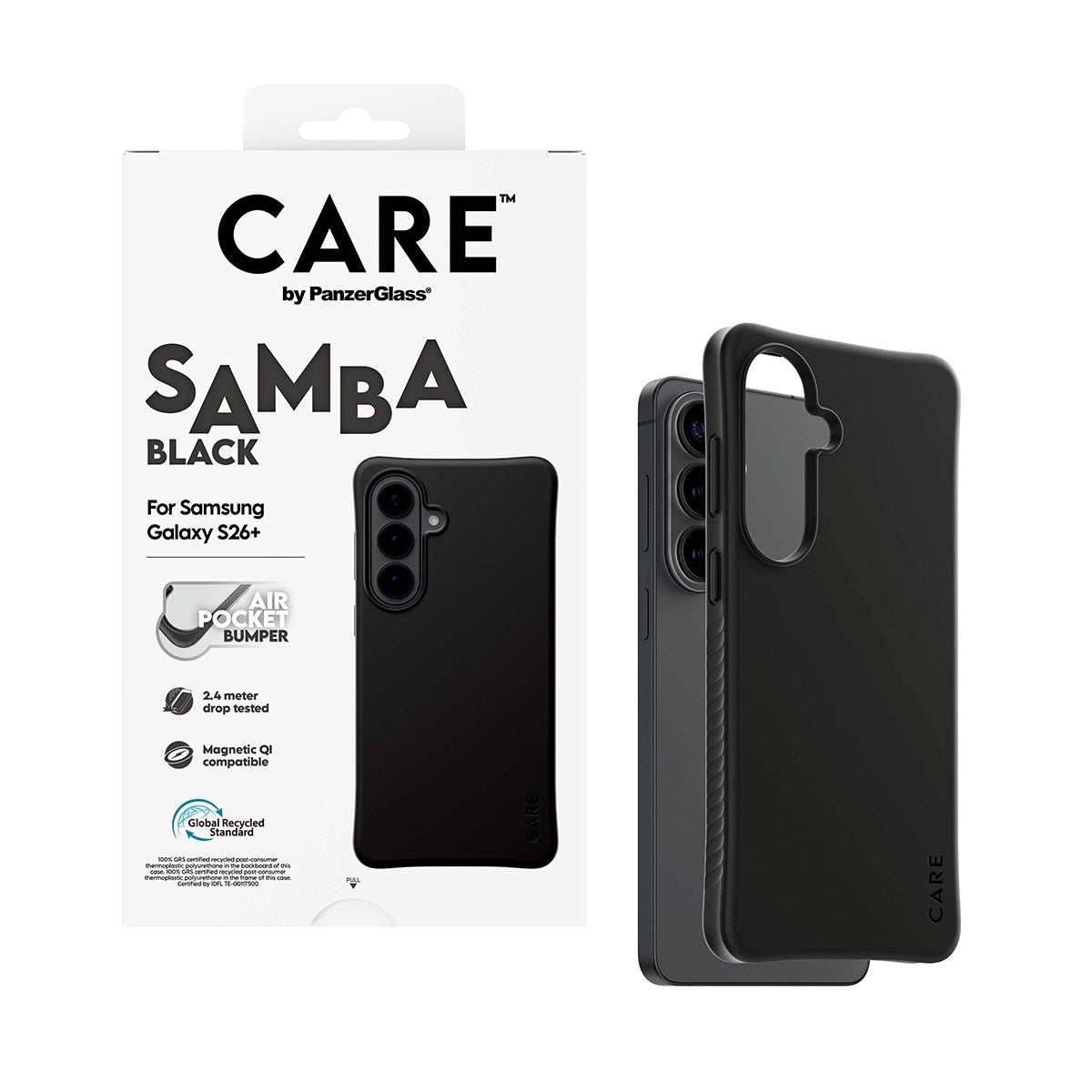 CARE™ by PanzerGlass® Samba Case Schwarz m. Qi Samsung Galaxy S26+