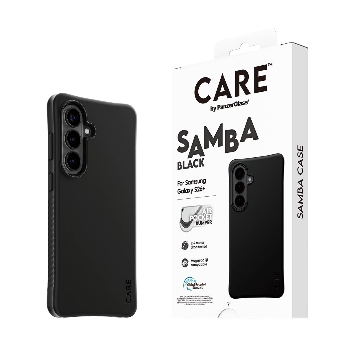 CARE™ by PanzerGlass® Samba Case Schwarz m. Qi Samsung Galaxy S26+