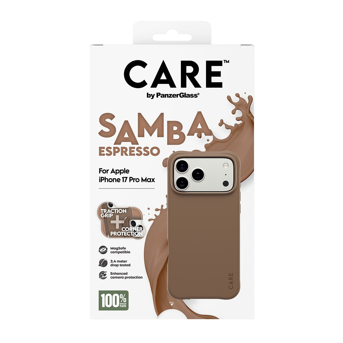 CARE by PanzerGlass® Fashionable Case Samba Espresso m. MagSafe iPhone 17 Pro Max