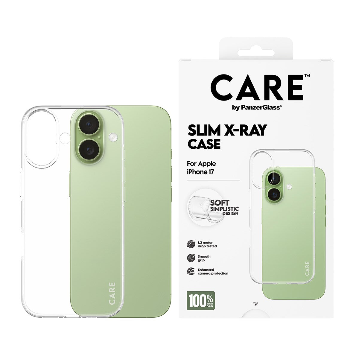 CARE by PanzerGlass® Fashionable Case Transparent X-Ray Soft Basic iPhone 17