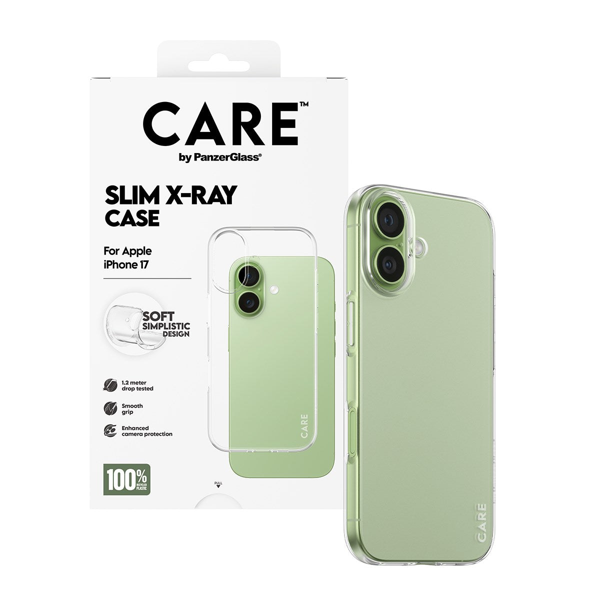 CARE by PanzerGlass® Fashionable Case Transparent X-Ray Soft Basic iPhone 17