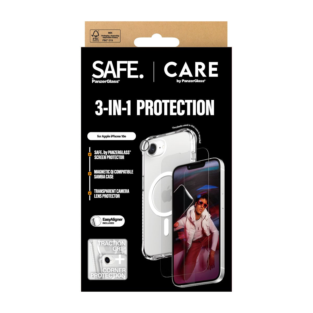 CARE by PanzerGlass® Fashion 3-in-1 Set iPhone 16e