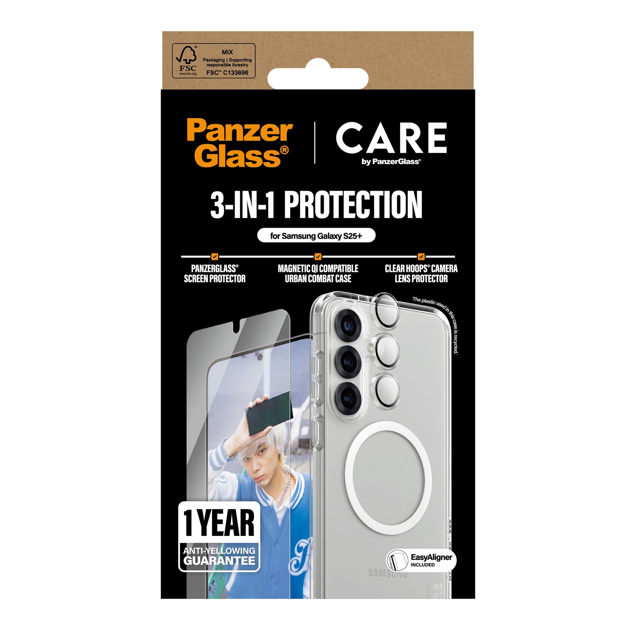 CARE by PanzerGlass® Flagship 3-in-1 Set Samsung Galaxy S25+