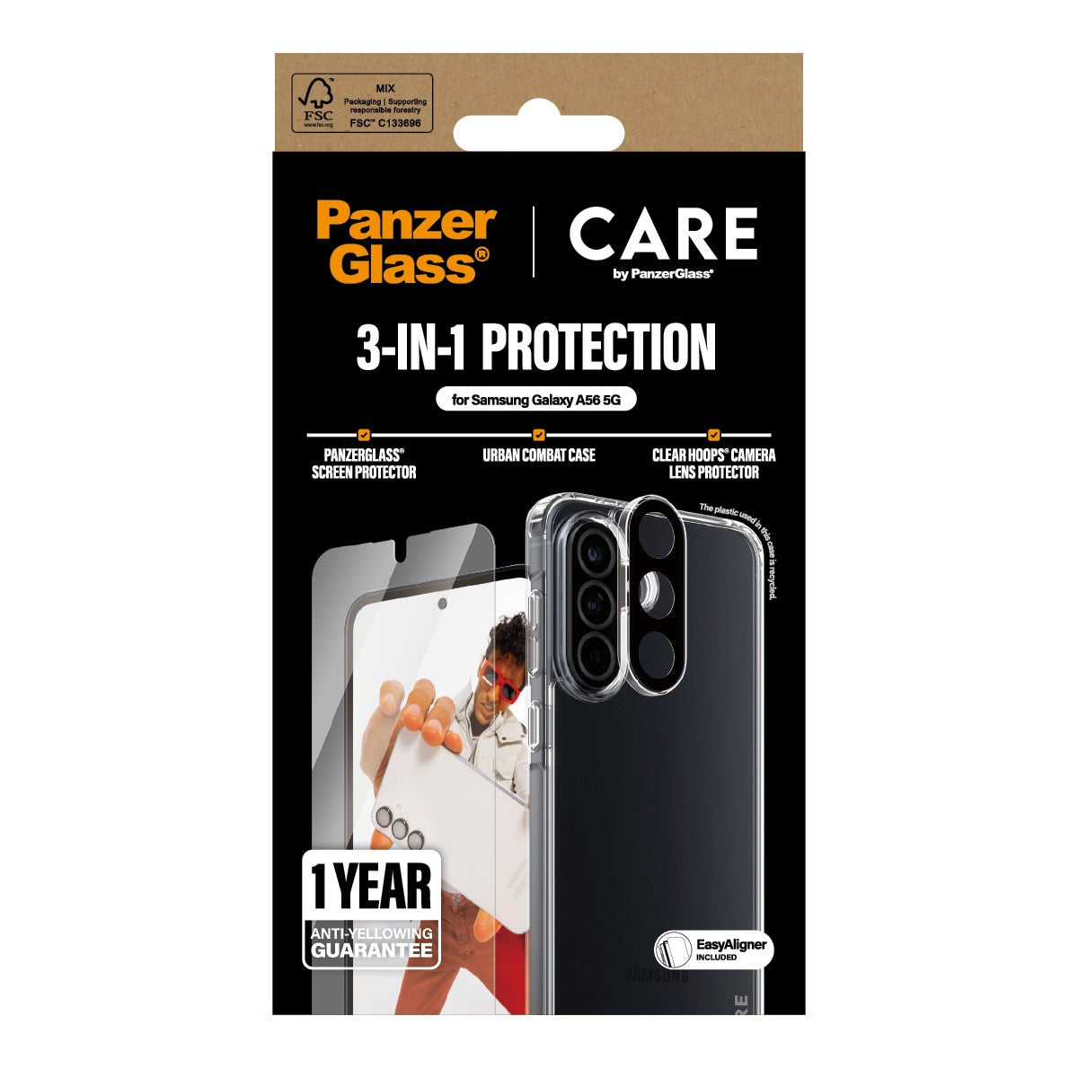 CARE by PanzerGlass® Flagship 3-in-1 Set Samsung Galaxy A56 5G