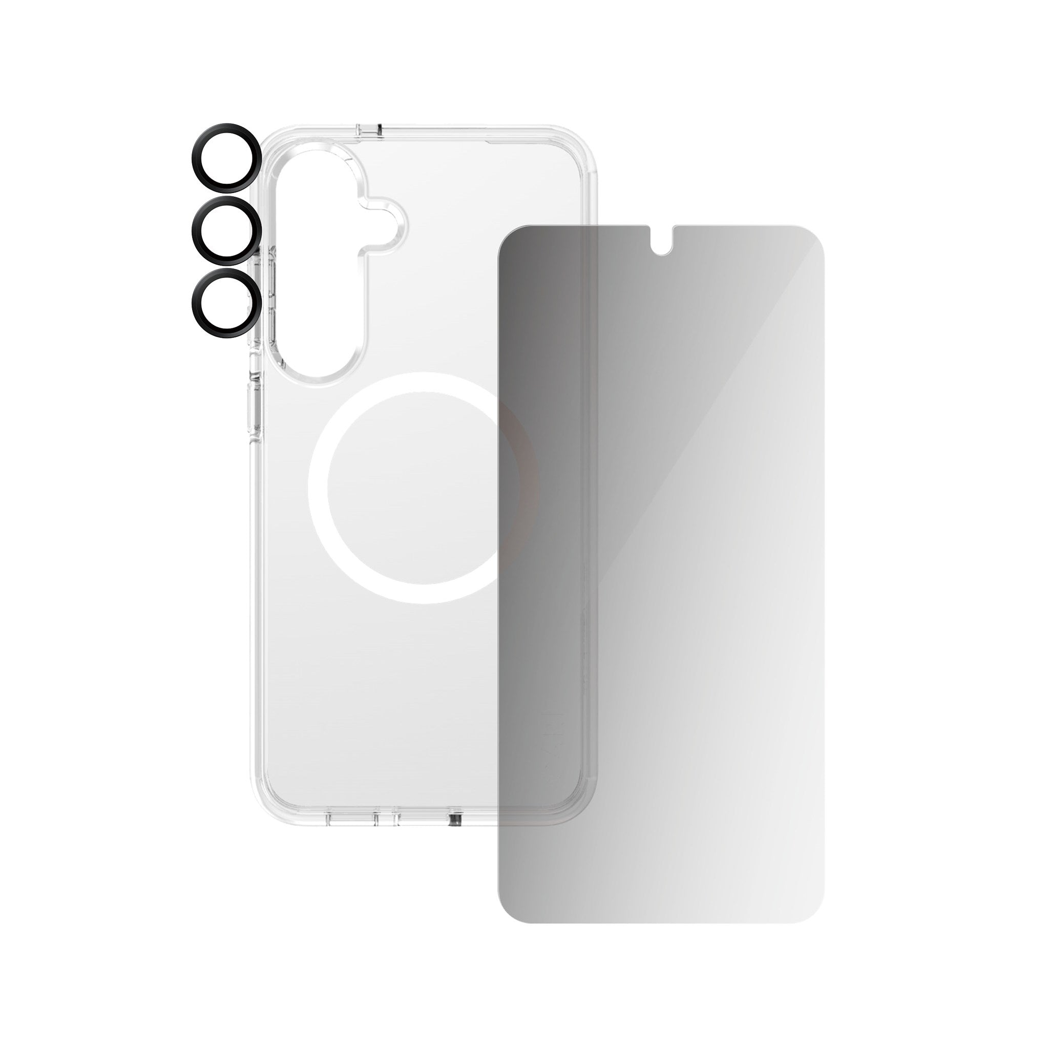 CARE by PanzerGlass® Flagship 3-in-1 Privacy Set Samsung Galaxy S25+