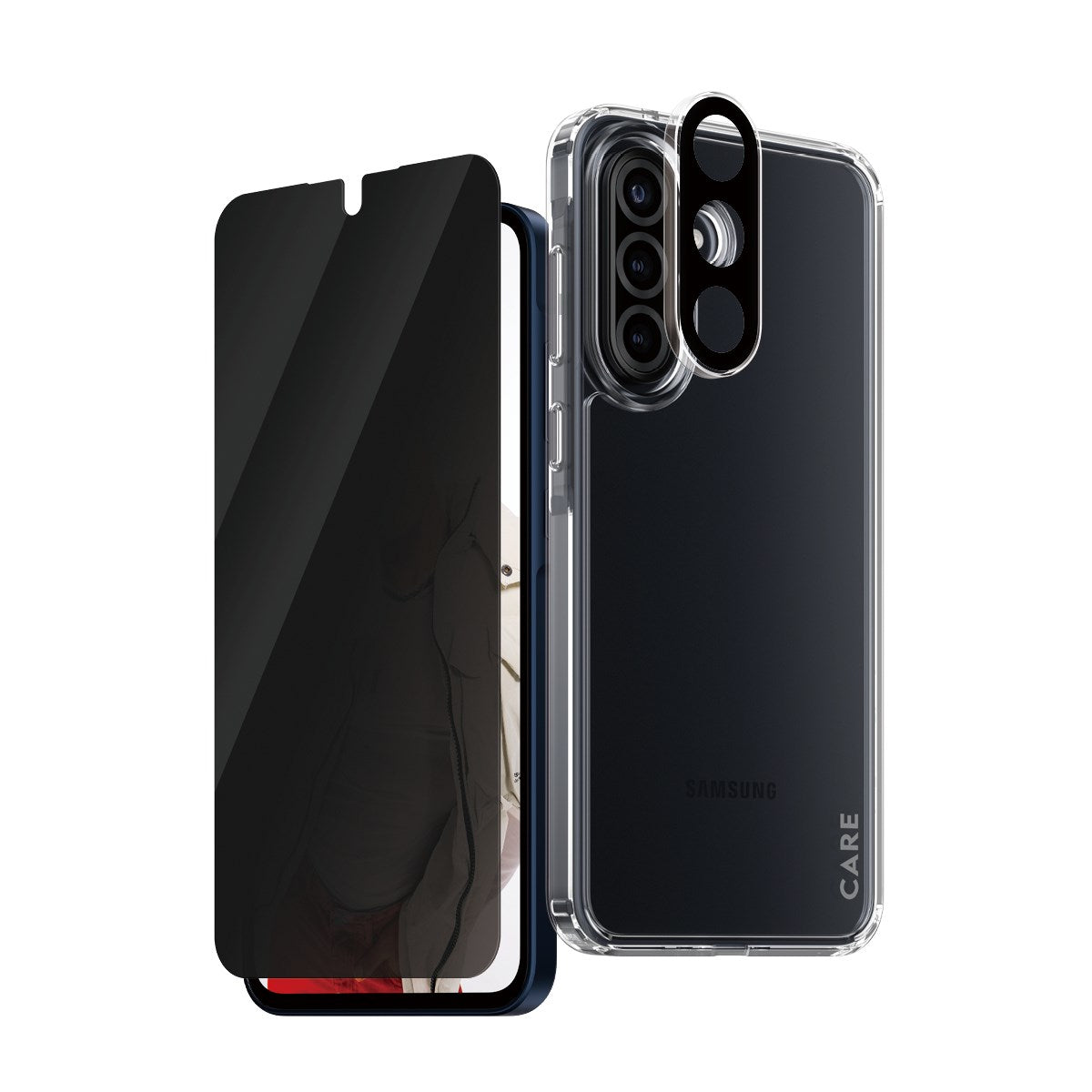 CARE by PanzerGlass® Flagship 3-in-1 Privacy Set Samsung Galaxy A36 5G