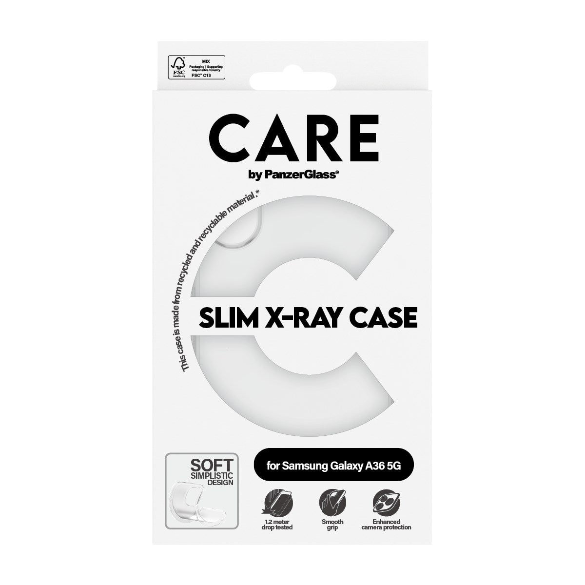 CARE by PanzerGlass® Fashionable Case Transparent X-Ray Soft Basic Samsung Galaxy A36 5G