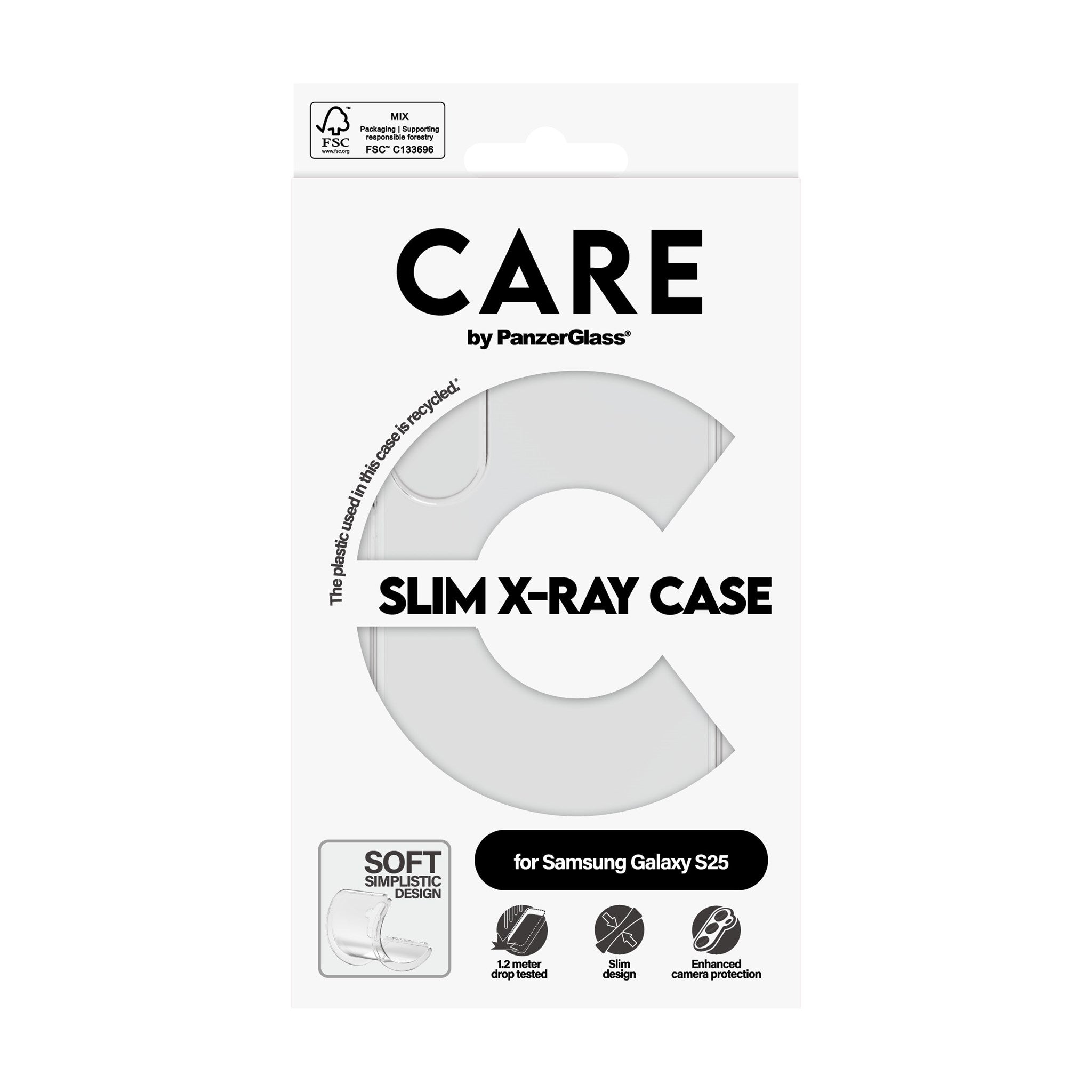 CARE by PanzerGlass® Fashionable Case Transparent X-Ray Soft Basic Samsung Galaxy S25