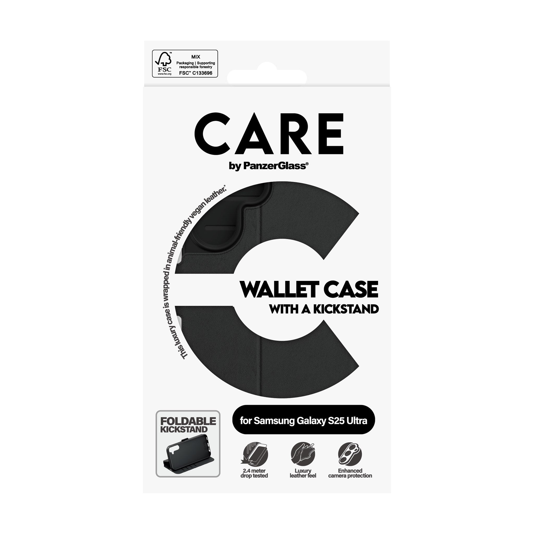 CARE by PanzerGlass® Feature Wallet Case m. Kickstand Samsung Galaxy S25 Ultra