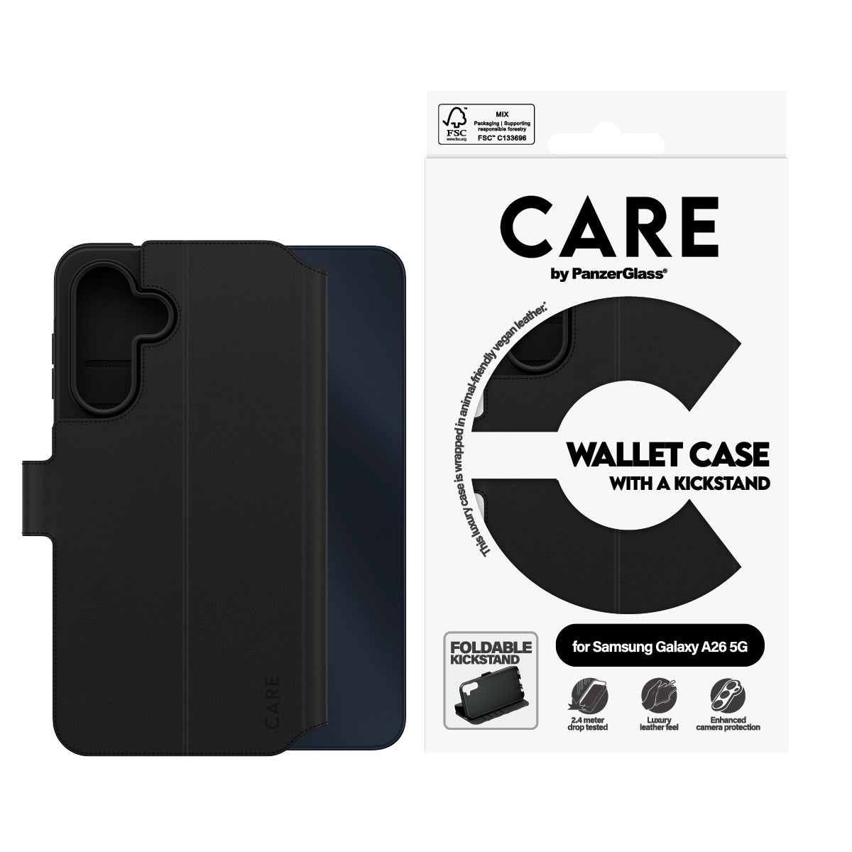 CARE by PanzerGlass® Feature Wallet Case m. Kickstand Samsung Galaxy A26 5G
