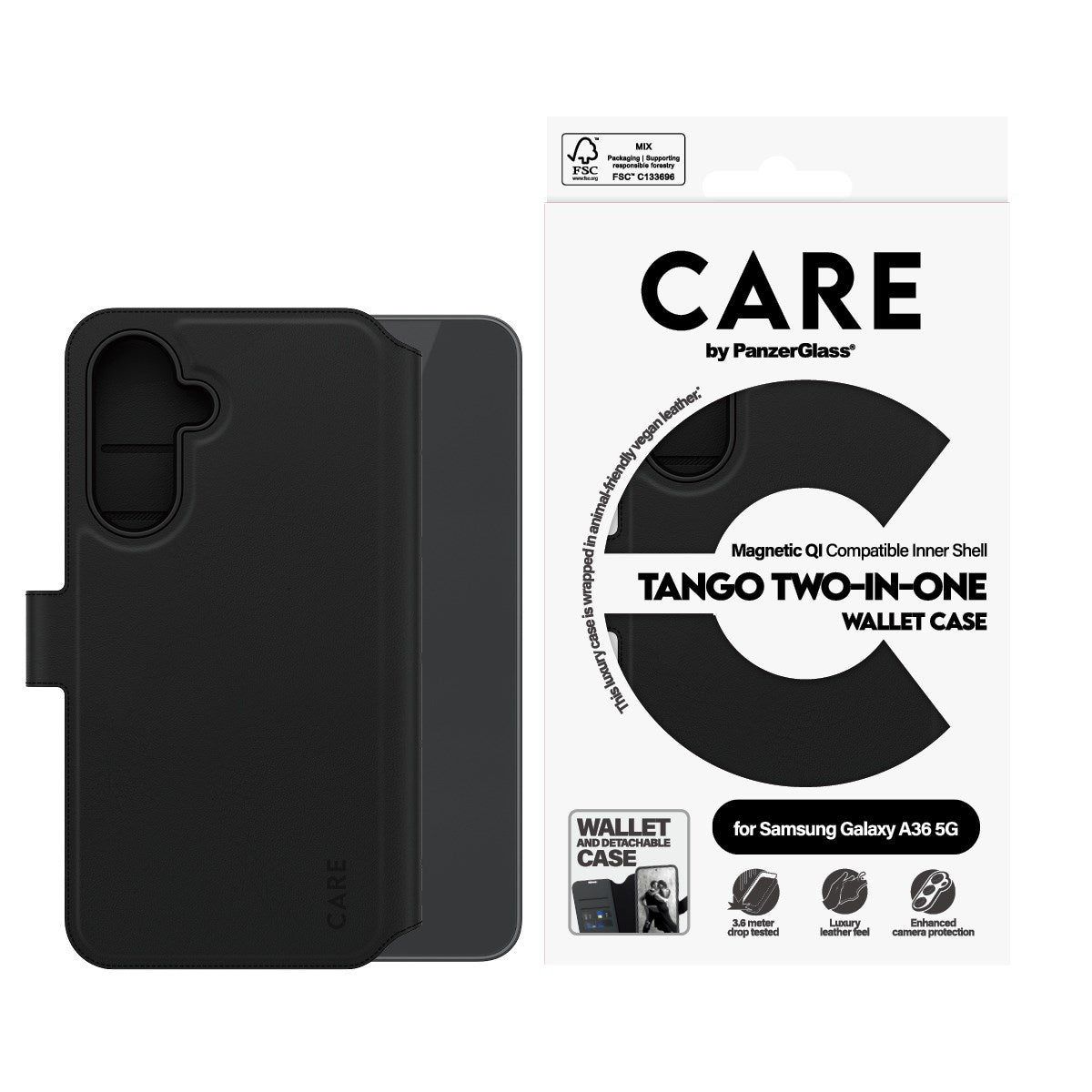 CARE by PanzerGlass® Feature Case Tango Two-in-One Wallet Samsung Galaxy A36 5G