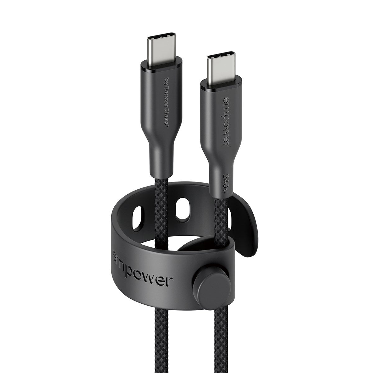 empower by PanzerGlass® Racing 240W USB-C to USB-C Kabel | USB 2.0 | 2M | Weltall Schwarz