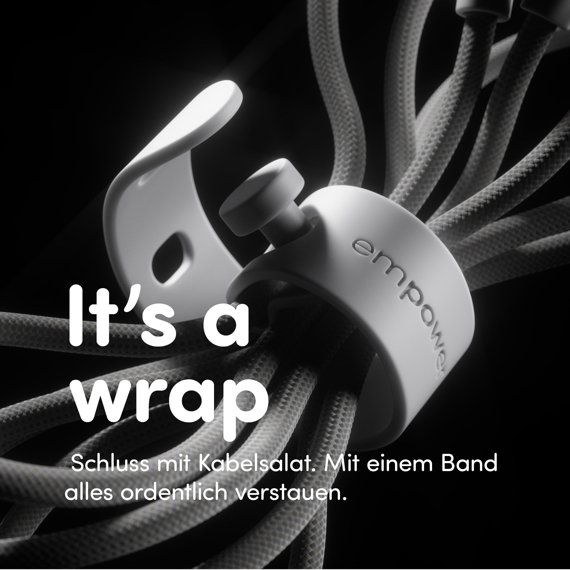 empower™ by PanzerGlass® Racing 60W USB-C to USB-C Kabel | USB 2.0 | 1.2M | Silber Weiss