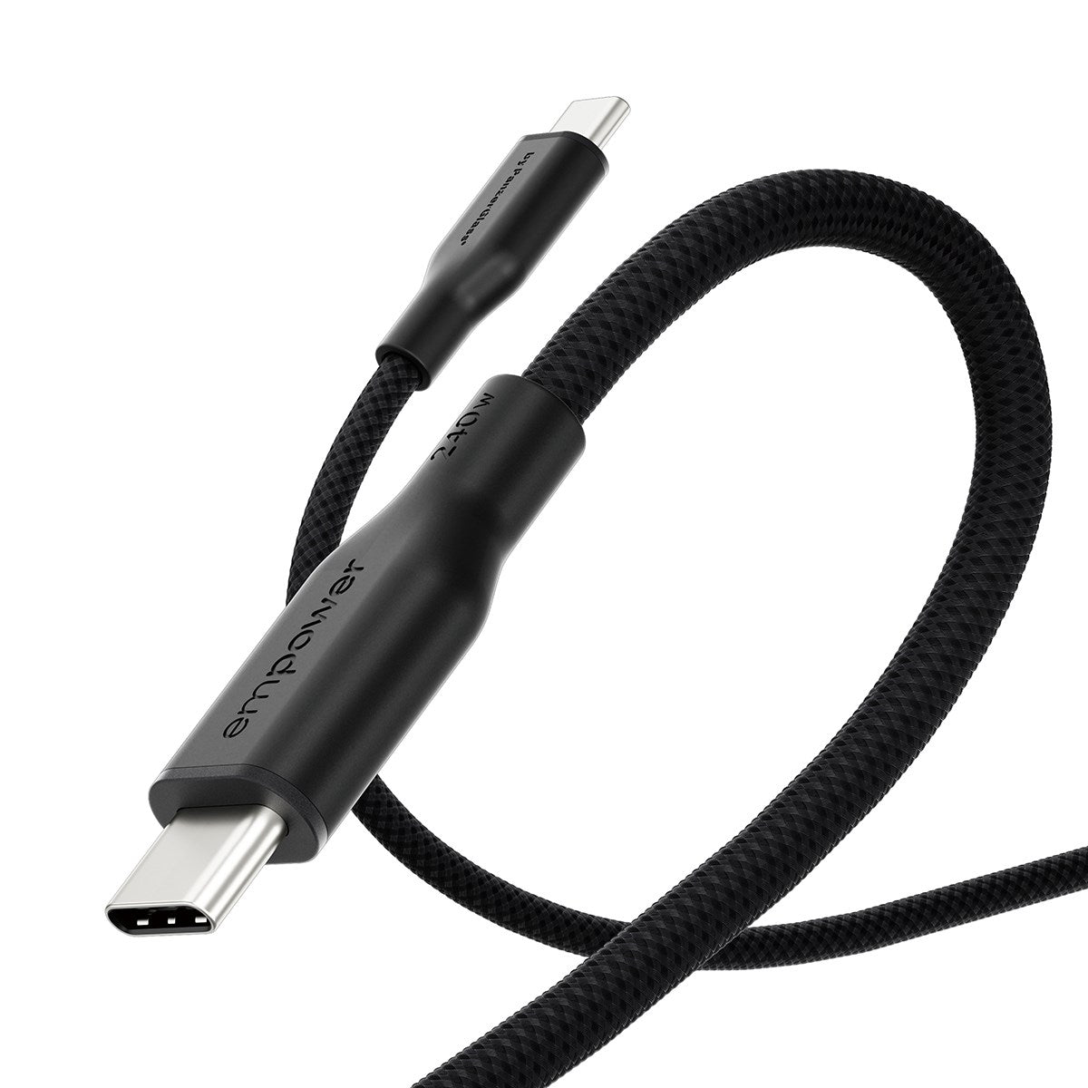 empower by PanzerGlass® Racing 240W USB-C to USB-C Kabel | USB 2.0 | 1.2M | Weltall Schwarz