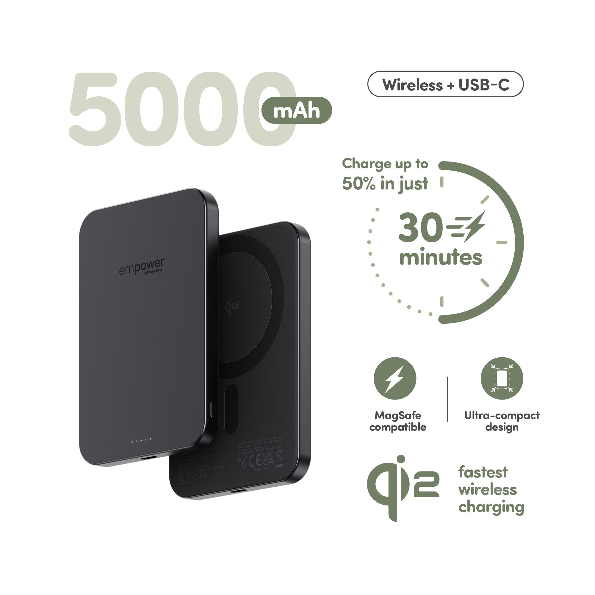 empower by PanzerGlass® empower Bank | 5000mAh | Weltall Schwarz