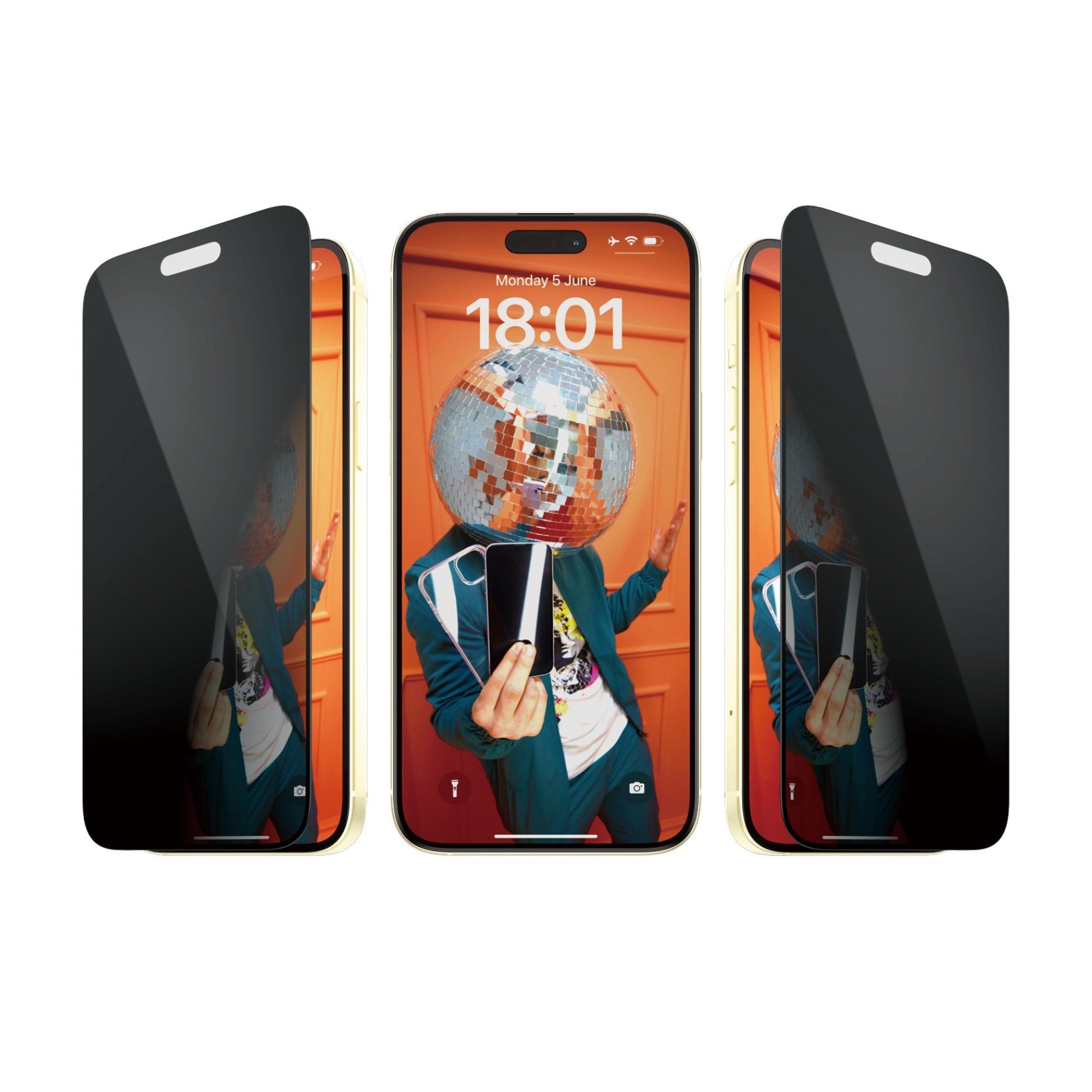 PanzerGlass® Privacy Displayschutz iPhone 15 Plus | Ultra-Wide Fit m. EasyAligner