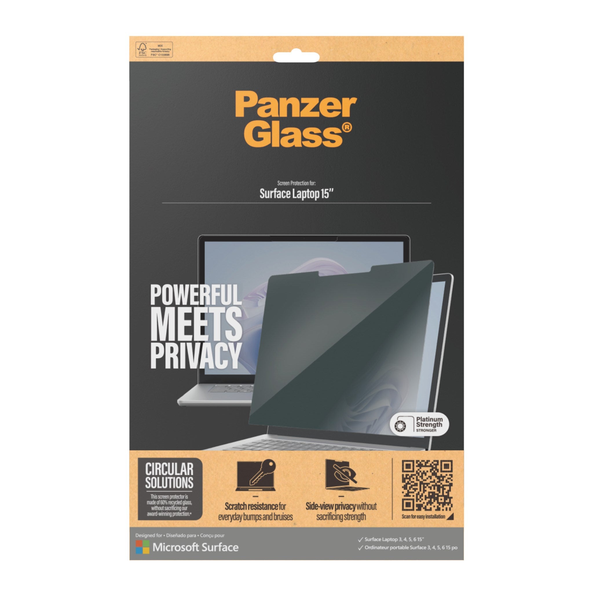 PanzerGlass® Privacy Filters Microsoft Surface Laptop 15