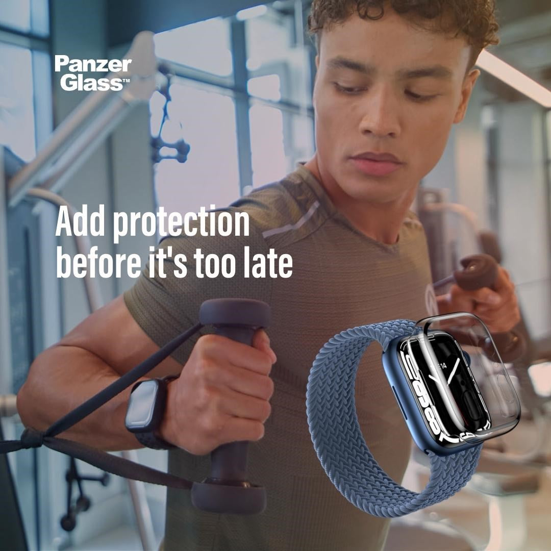 PanzerGlass® Displayschutz Full Body Apple Watch Series 9 | 8 | 7 | 41mm | Transparent