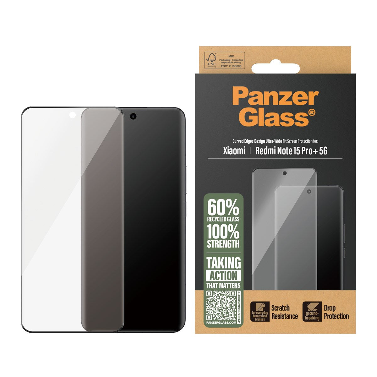PanzerGlass® Displayschutz Xiaomi Redmi Note 15 Pro+ 5G | Ultra-Wide Fit