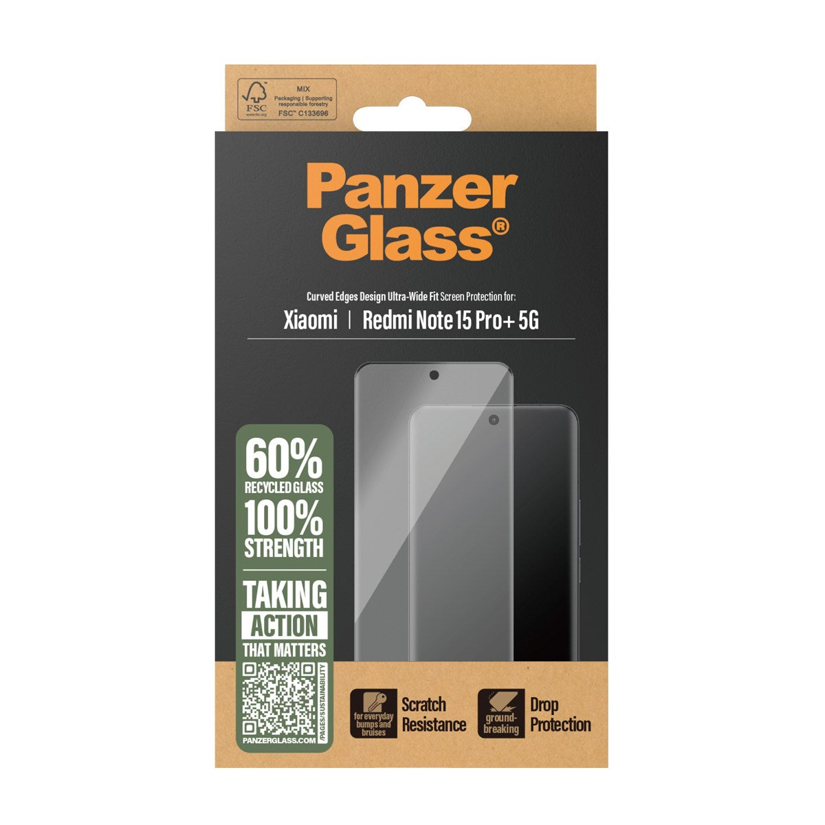 PanzerGlass® Displayschutz Xiaomi Redmi Note 15 Pro+ 5G | Ultra-Wide Fit