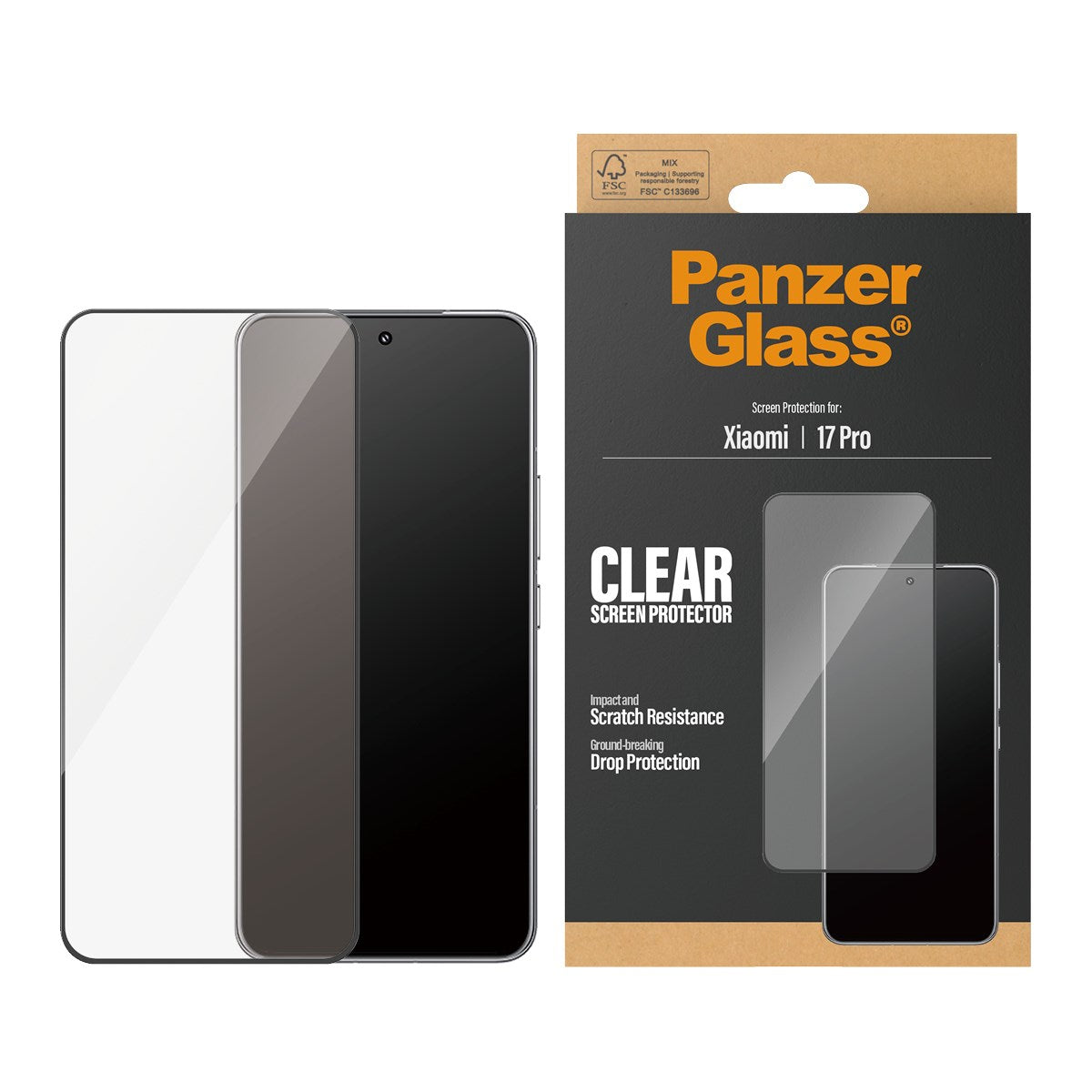 PanzerGlass® Displayschutz Xiaomi 17 Pro | Ultra-Wide Fit