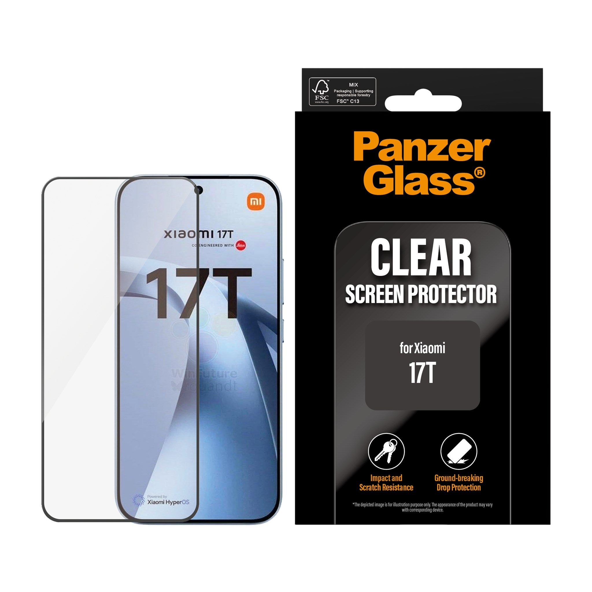 PanzerGlass® Displayschutz Xiaomi 17T | Ultra-Wide Fit
