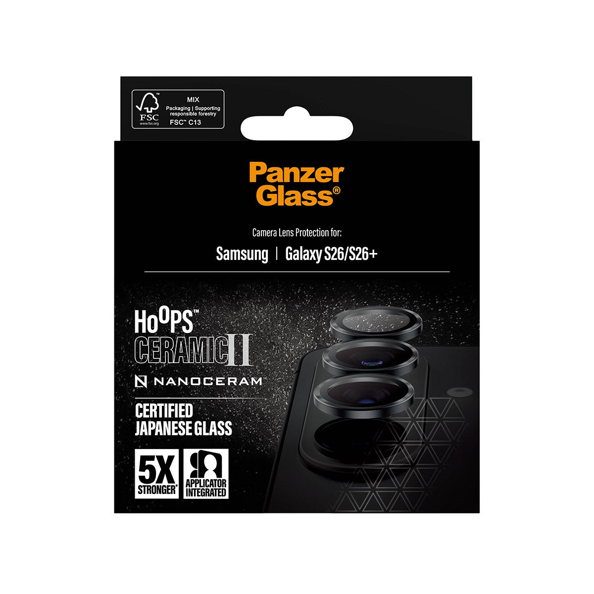 PanzerGlass® Hoops® Ceramic II Kameraschutz Samsung Galaxy S26 | S26+
