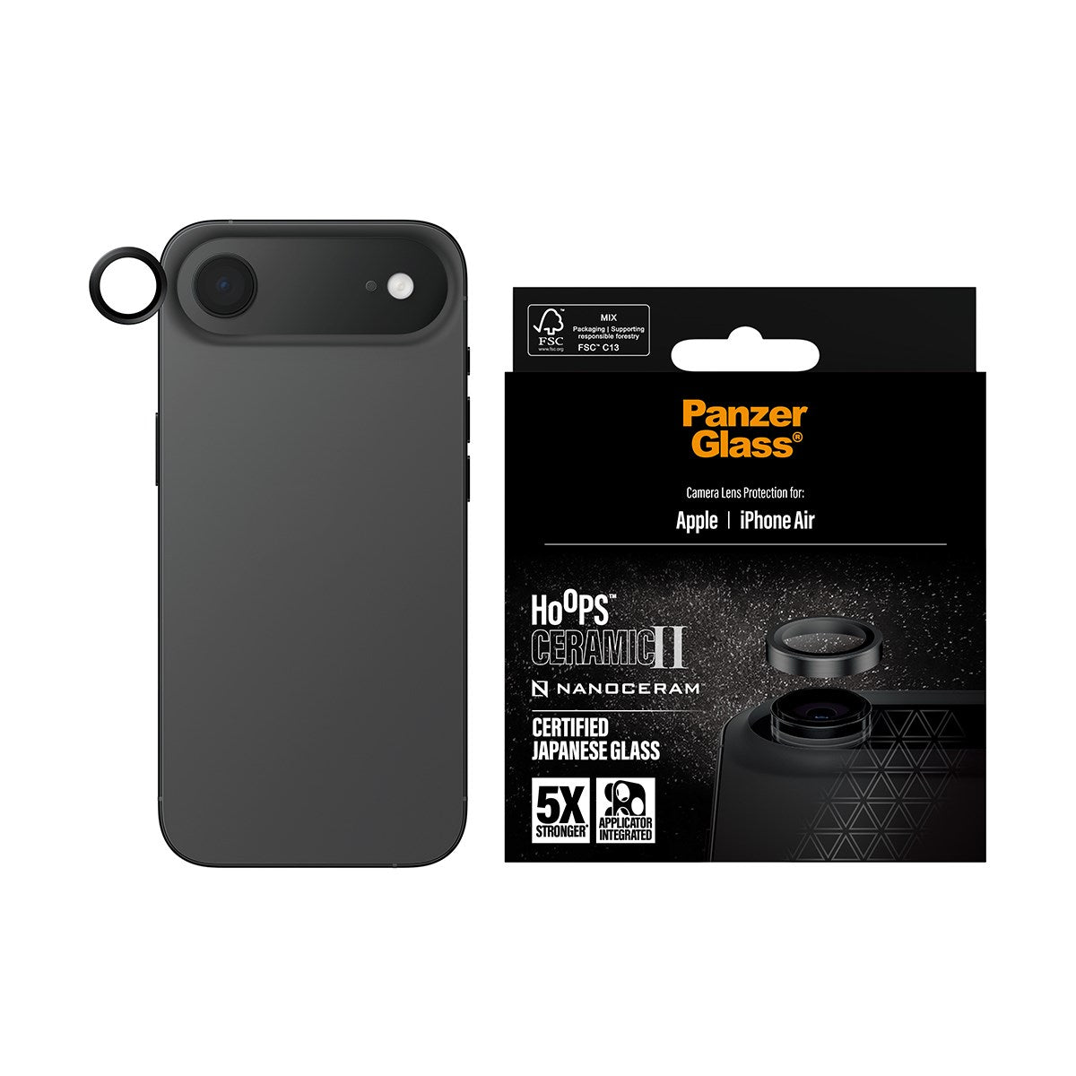 PanzerGlass® Hoops® Ceramic II Kameraschutz iPhone Air