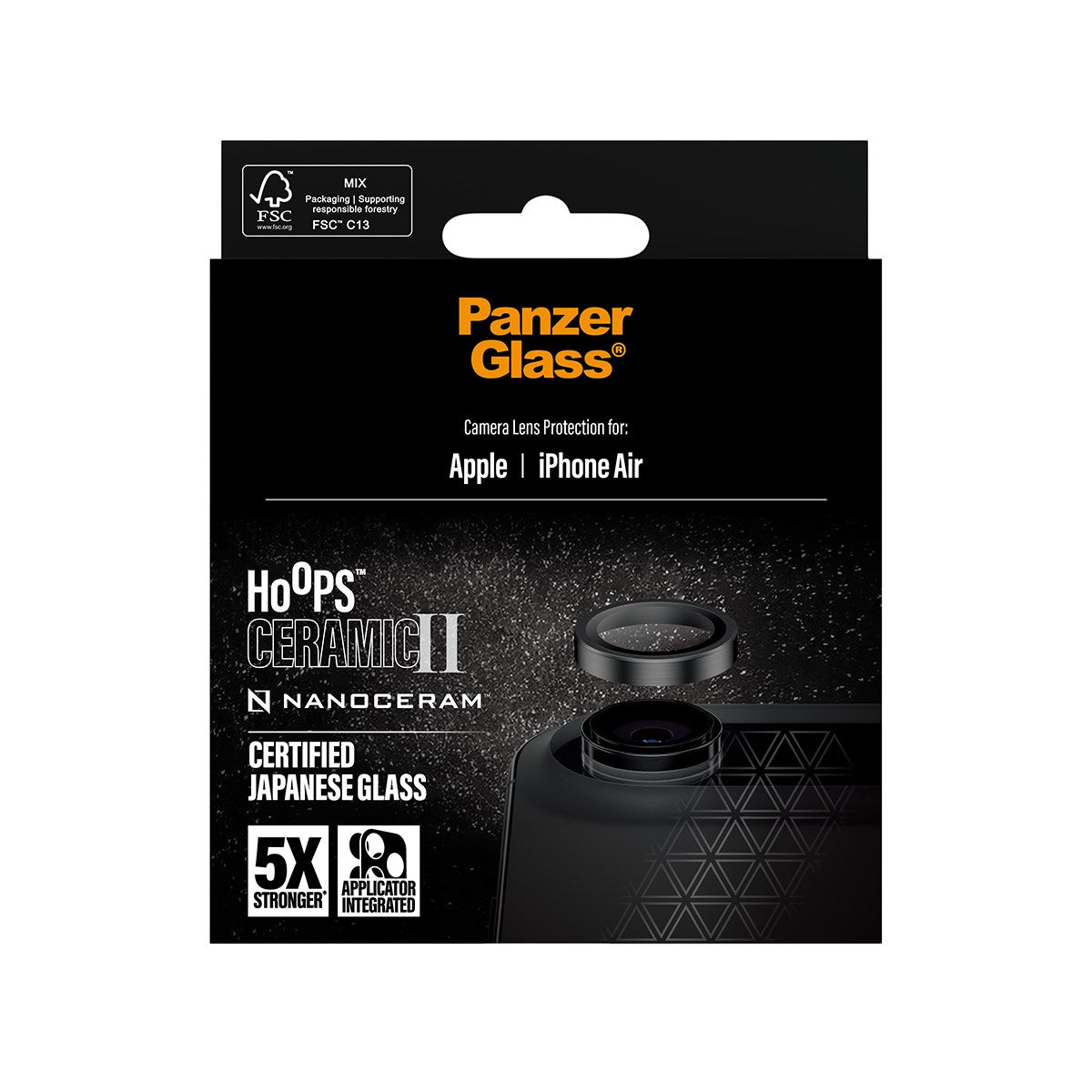 PanzerGlass® Hoops® Ceramic II Kameraschutz iPhone Air